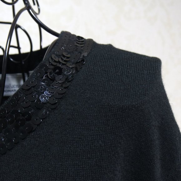 JOHN PAUL RICHARD Woman Black Sequin Accent Sweater Cardigan 1X - Picture 9 of 16